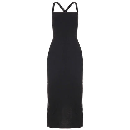 Abrianna Halter Backless Maxi Dress