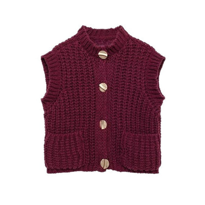 Maggie Button-Up Knit Vest