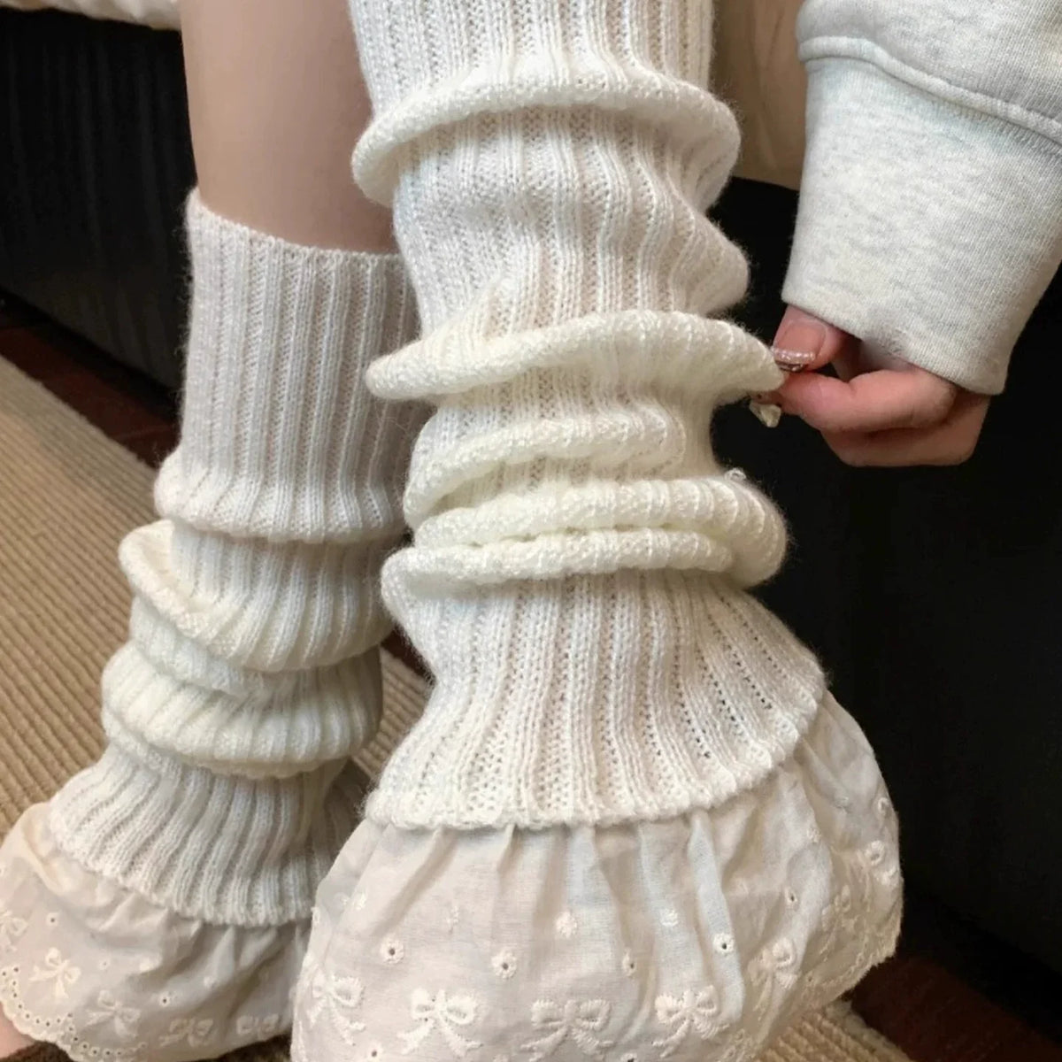 Kathleen Lace Knit Leg Warmer