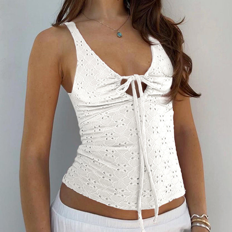 Maison Lace-Up Tank Top