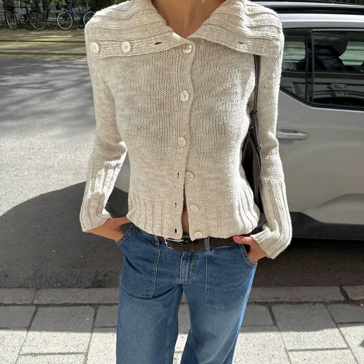 Jamileth Knit Button-Up Cardigan