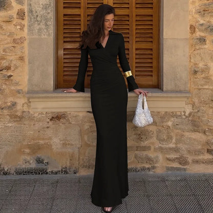 Sena Pleated Bodycon Midi Dress