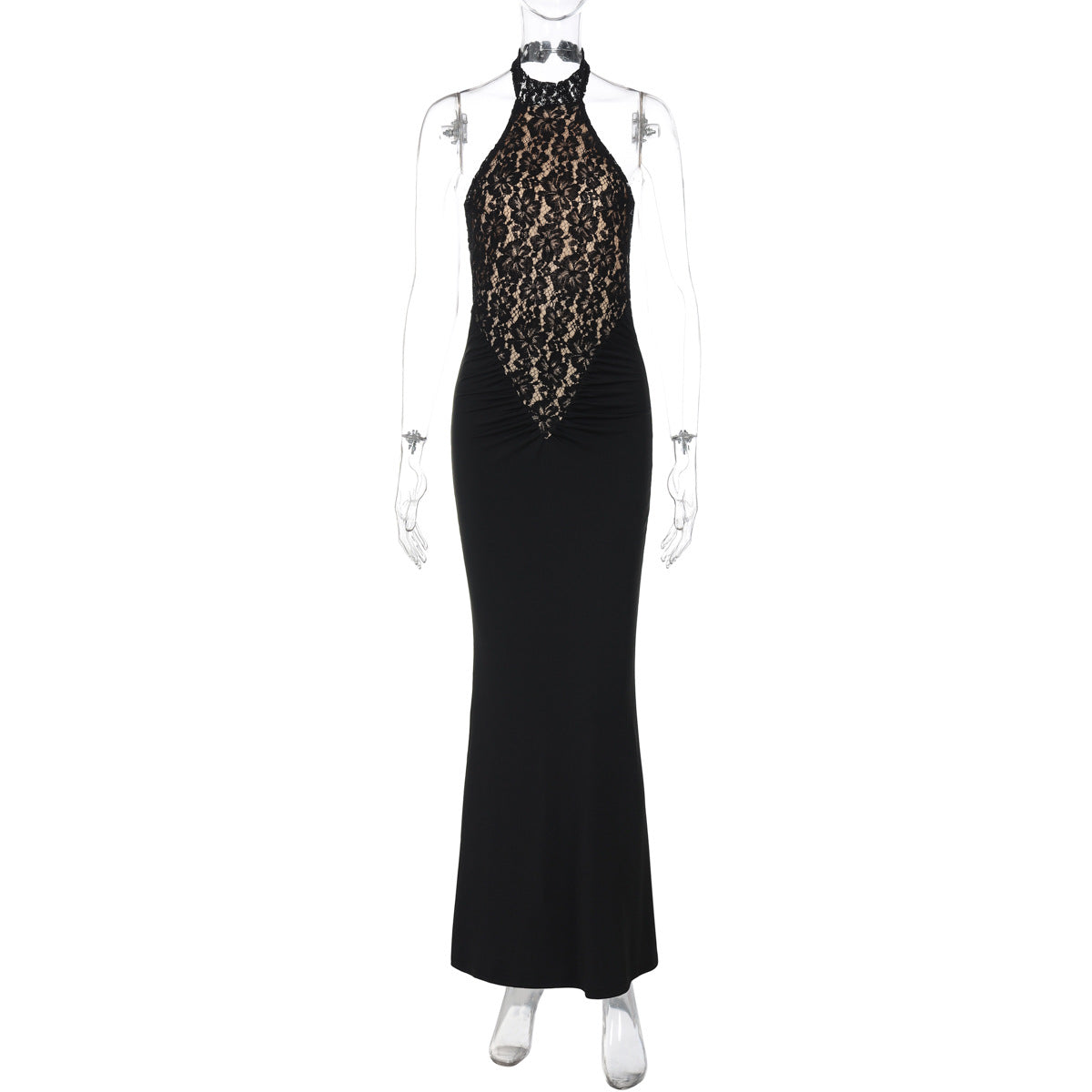 Addeline Halter Backless Maxi Dress