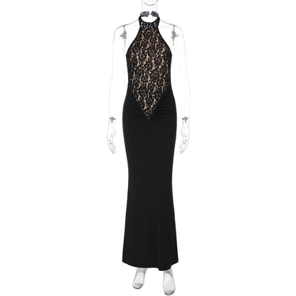 Addeline Halter Backless Maxi Dress