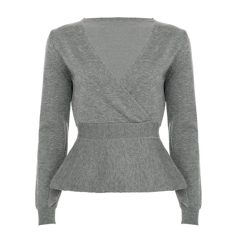 Allanah Ruffle Hem Knit Sweater