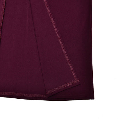 Long Sleeve Pleated Column Maxi Dress