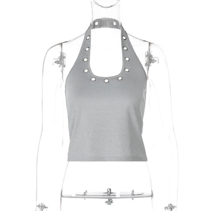 Egypt Eyelet Halter Tank Top