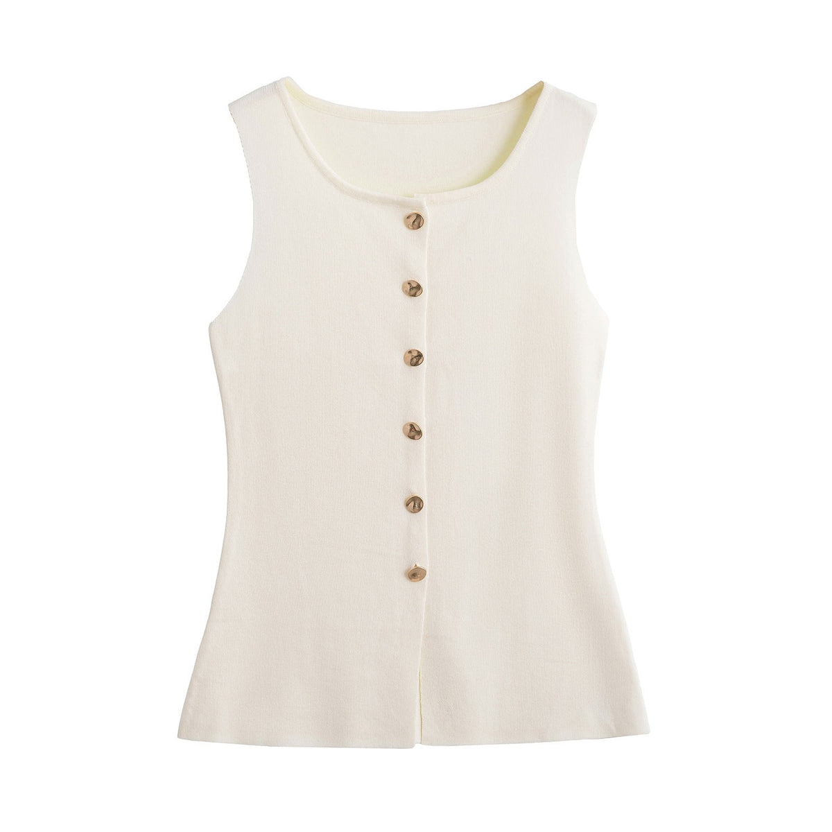 Neely Gold Button Knit Vest