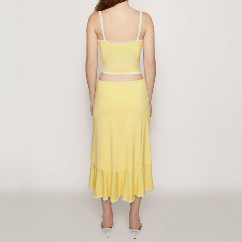 Bliss Ruffle Hem Skirt Set
