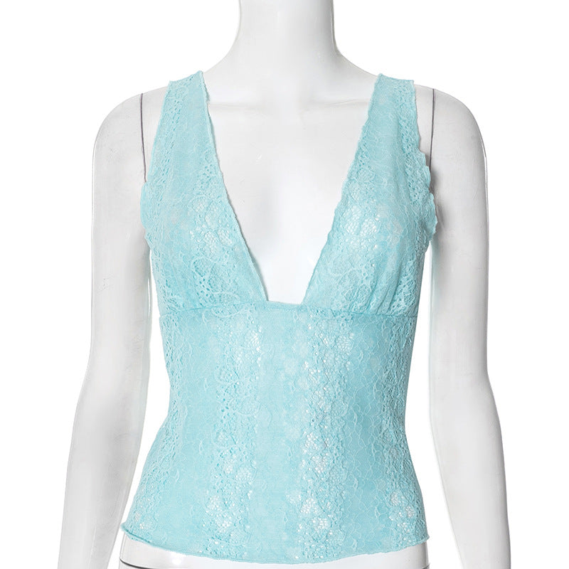 Kenzlie Lace Trim Crop Top