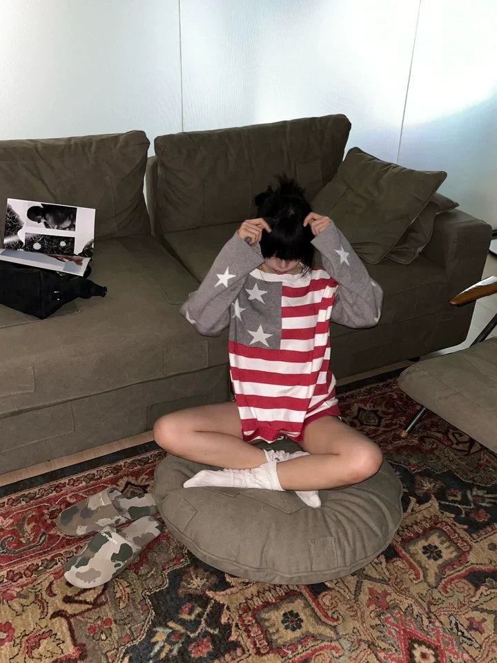 Meryem Off-Shoulder Star Sweater
