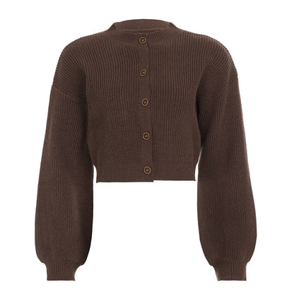 Addilyn Brown Knitted Cardigan