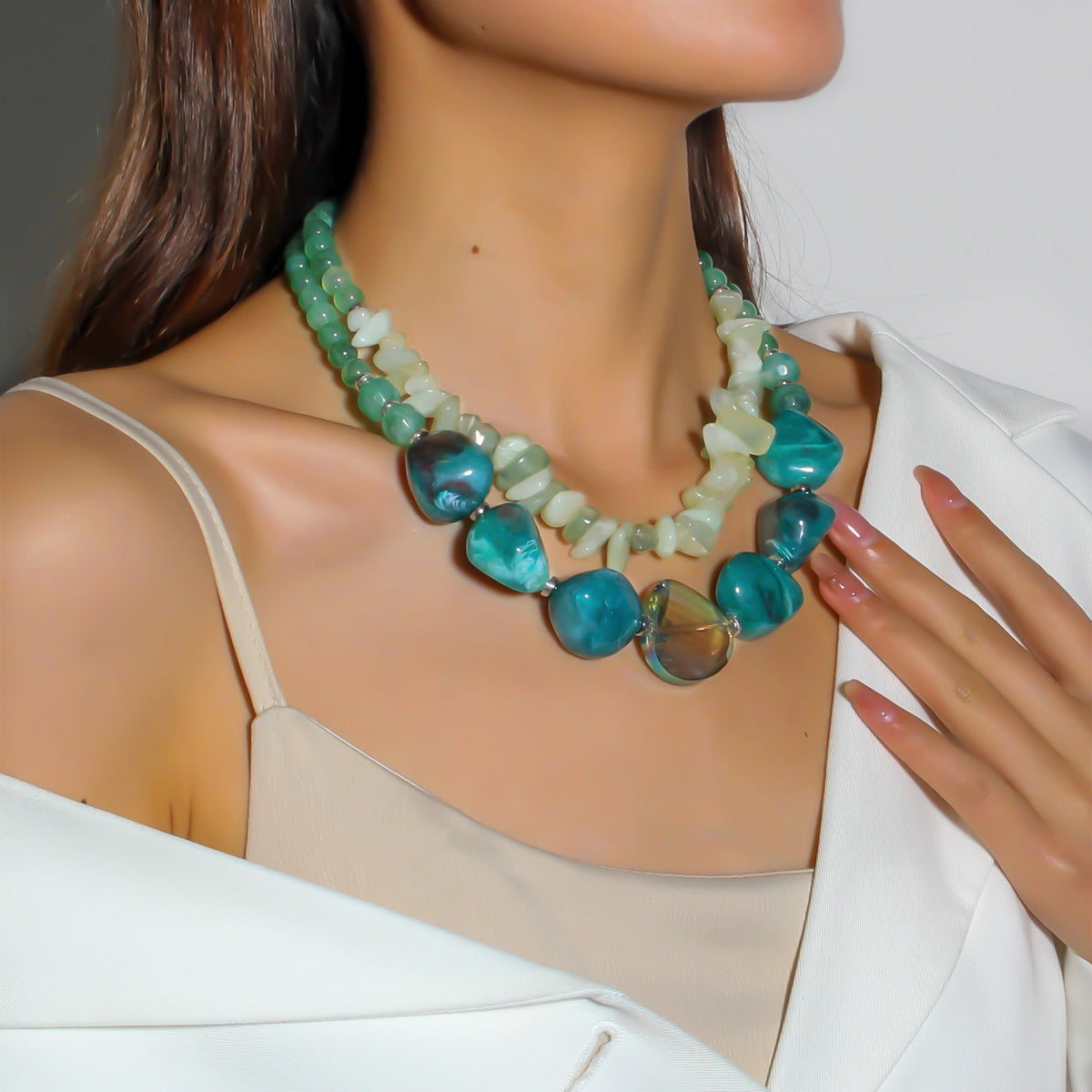 Boho Layered Beaded Stackable NeckLace