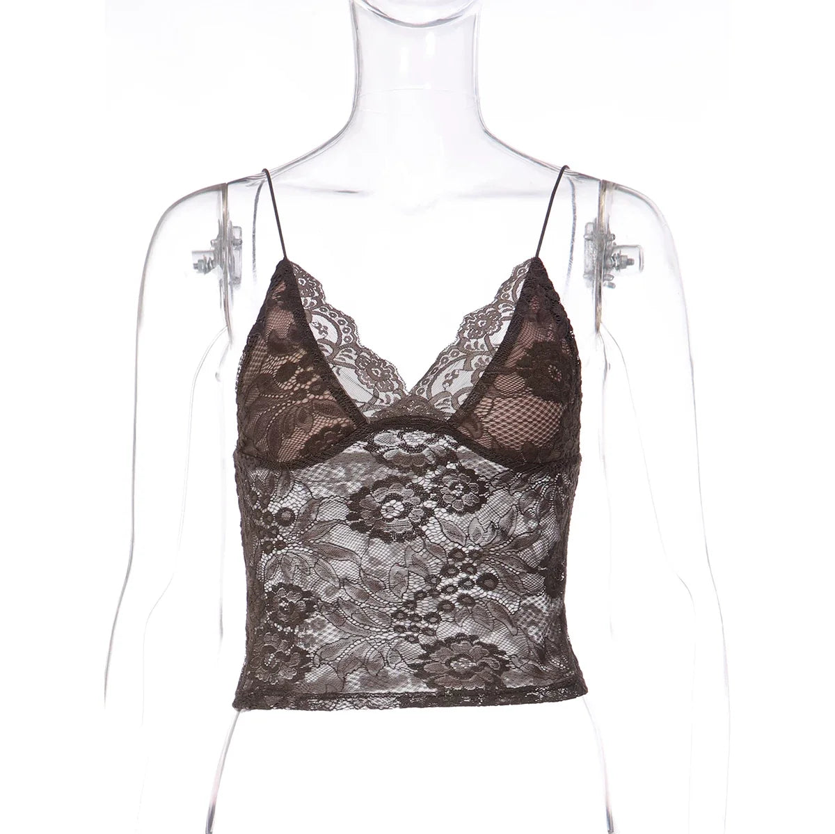 Lace See-Through V-Neck Camisole