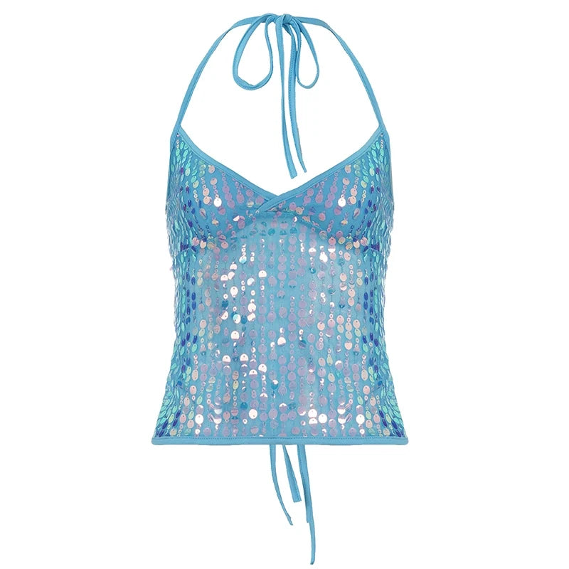 Maddalyn Sequin Strap Top