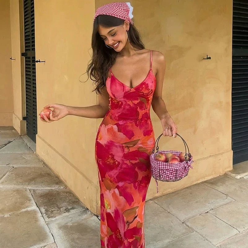 Floral Print Maxi Dress