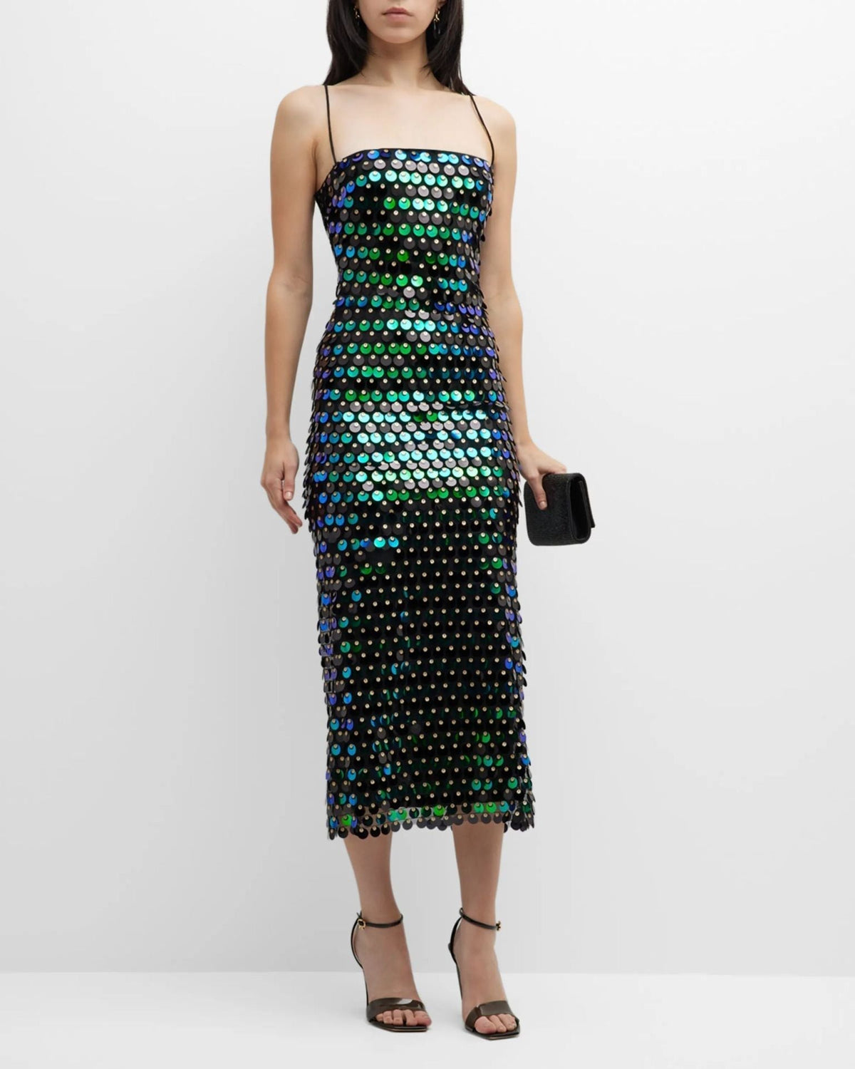 Sequin Spaghetti Strap Bodycon Mini Dress