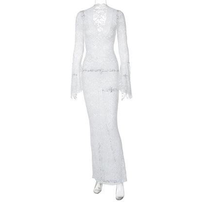 Sariyah Sheer Lace Maxi Dress