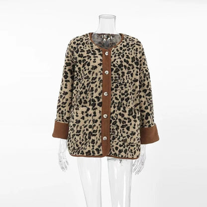 Abigail Leopard Bouclé Jacket