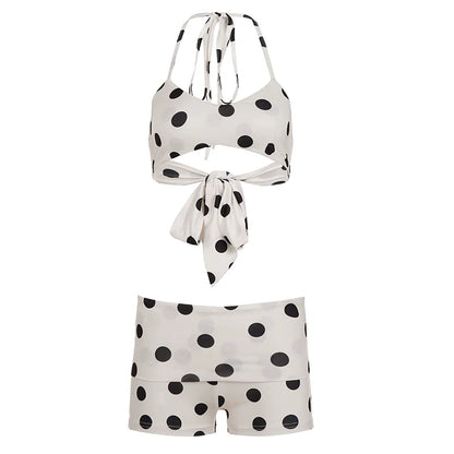 Zen Polka Dot Halter Short Set