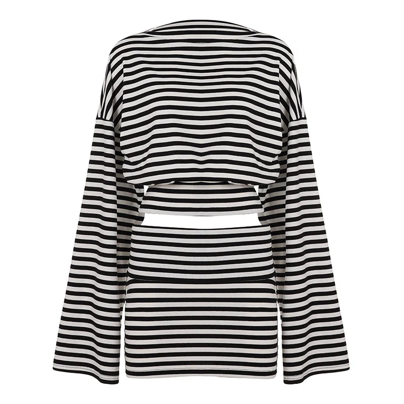 Kayden Striped Skirt Set