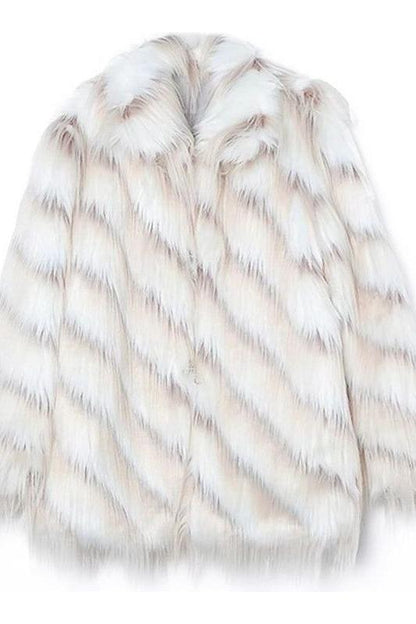 Retro imitation fox fur coat