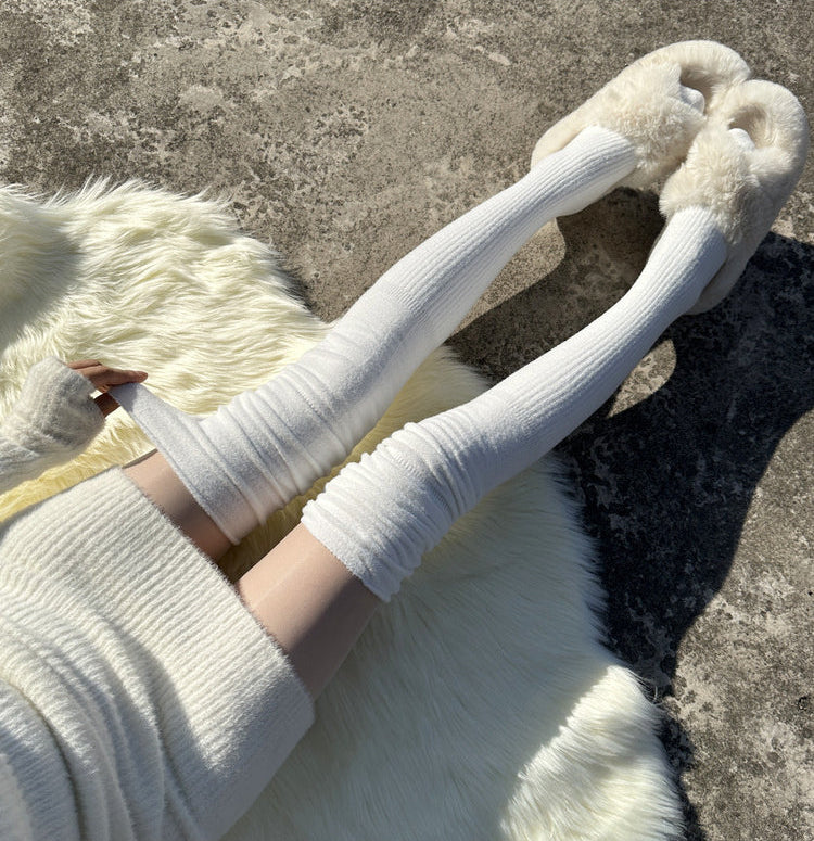 Randy Cozy Ribbed Knit Over the Knee Socks