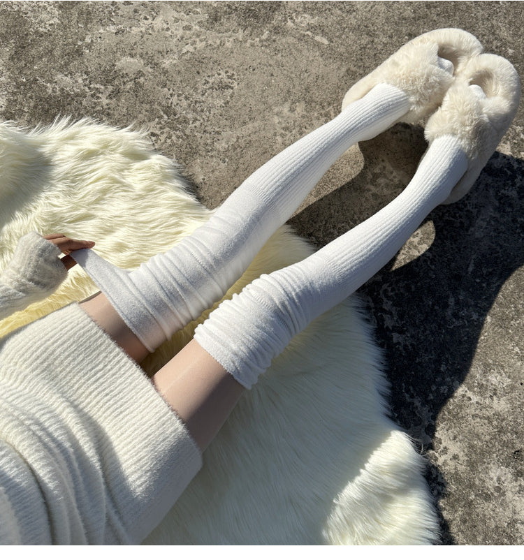 Randy Cozy Ribbed Knit Over the Knee Socks
