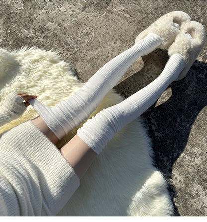 Randy Cozy Ribbed Knit Over the Knee Socks
