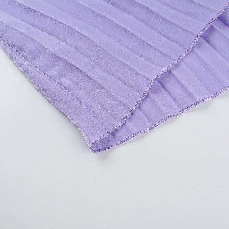 Sweetheart Keyhole Tie Spaghetti Strap Accordion Pleat Maxi Dress