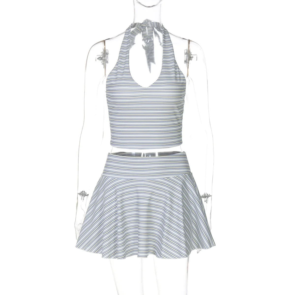 Rheya Striped Knit Mini Skirt Set