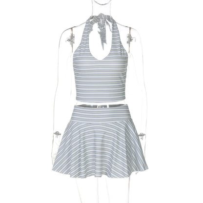 Rheya Striped Knit Mini Skirt Set