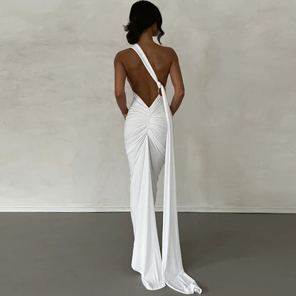 Halterneck Sleeveless Open Back Dress