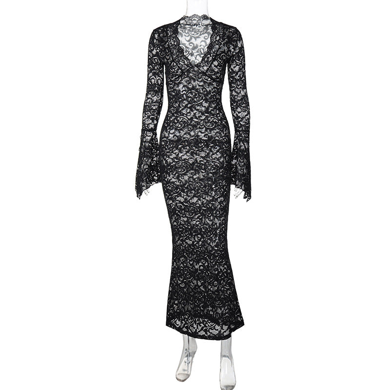 Sariyah Sheer Lace Maxi Dress