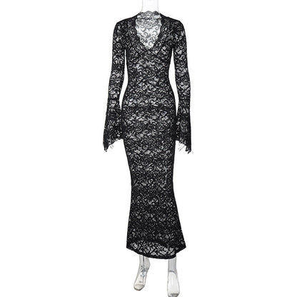 Sariyah Sheer Lace Maxi Dress
