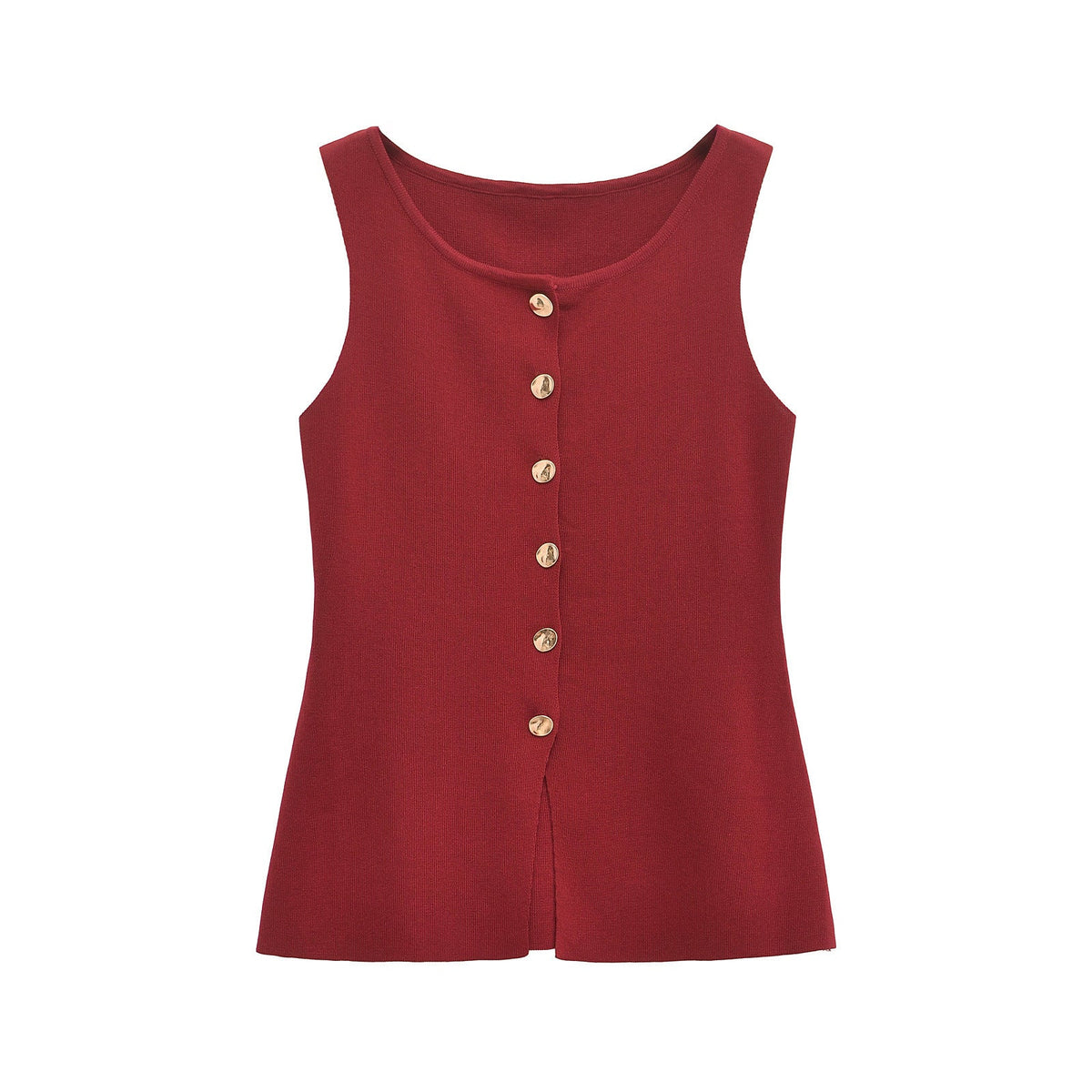 Neely Gold Button Knit Vest