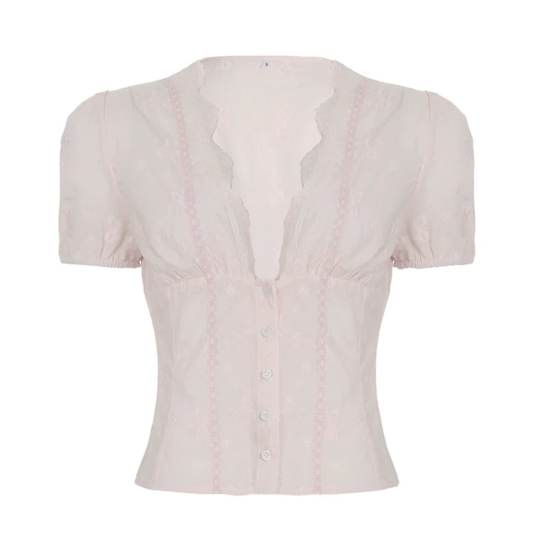 Yuritzi Bow-Detail Ruffle Blouse