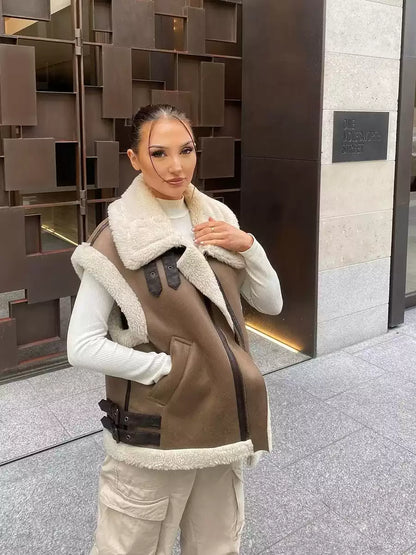 Neda Fur Vest Coat