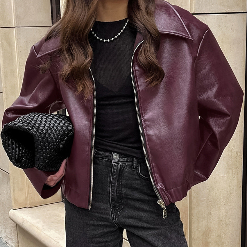Ayven Oversized Faux Leather Jacket
