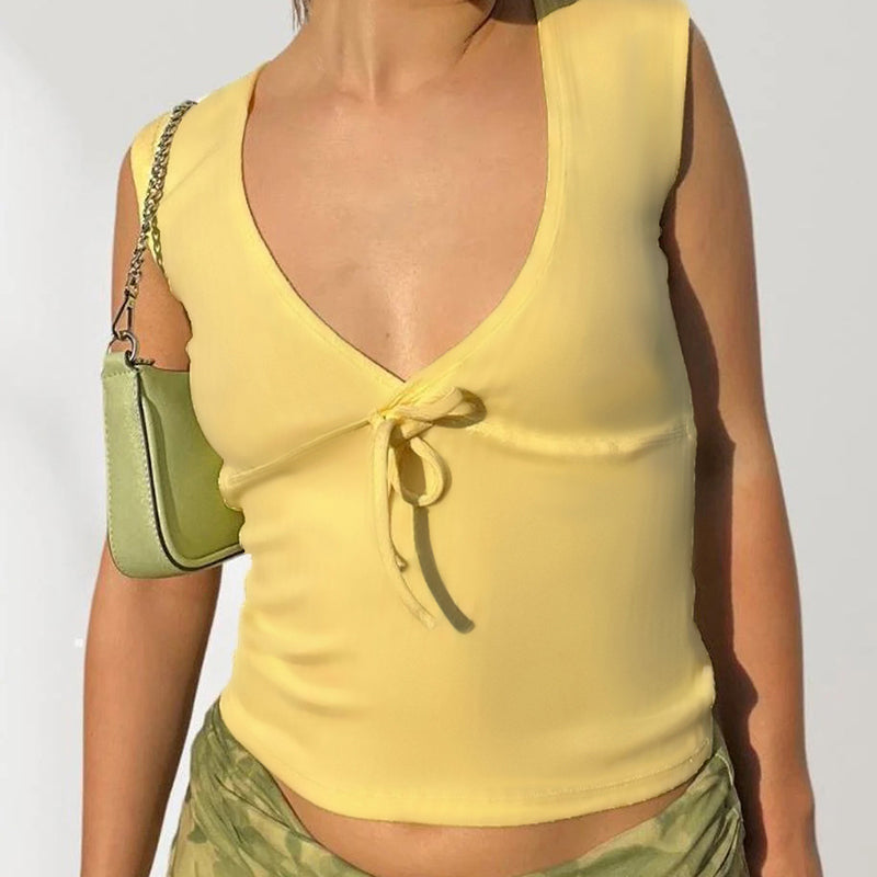 Zaria Front Tie Basic Top