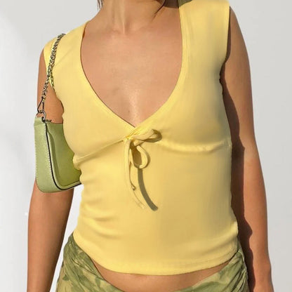Zaria Front Tie Basic Top