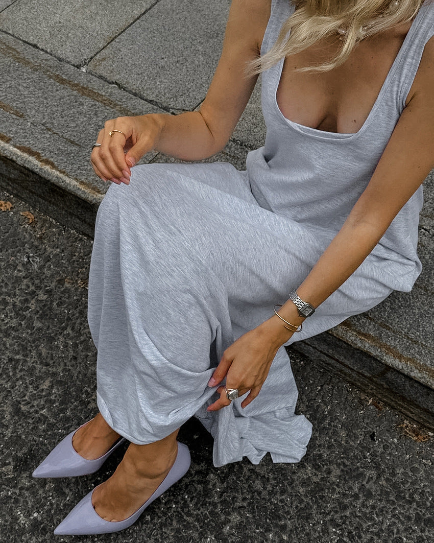 Sweetheart Spaghetti Strap Draped Satin Column Maxi Dress