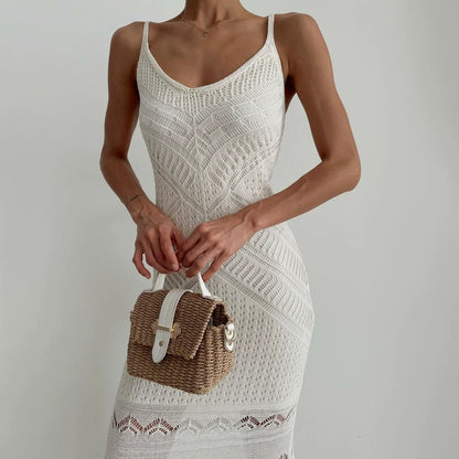 Goldy Bohemian Knit Maxi Dress