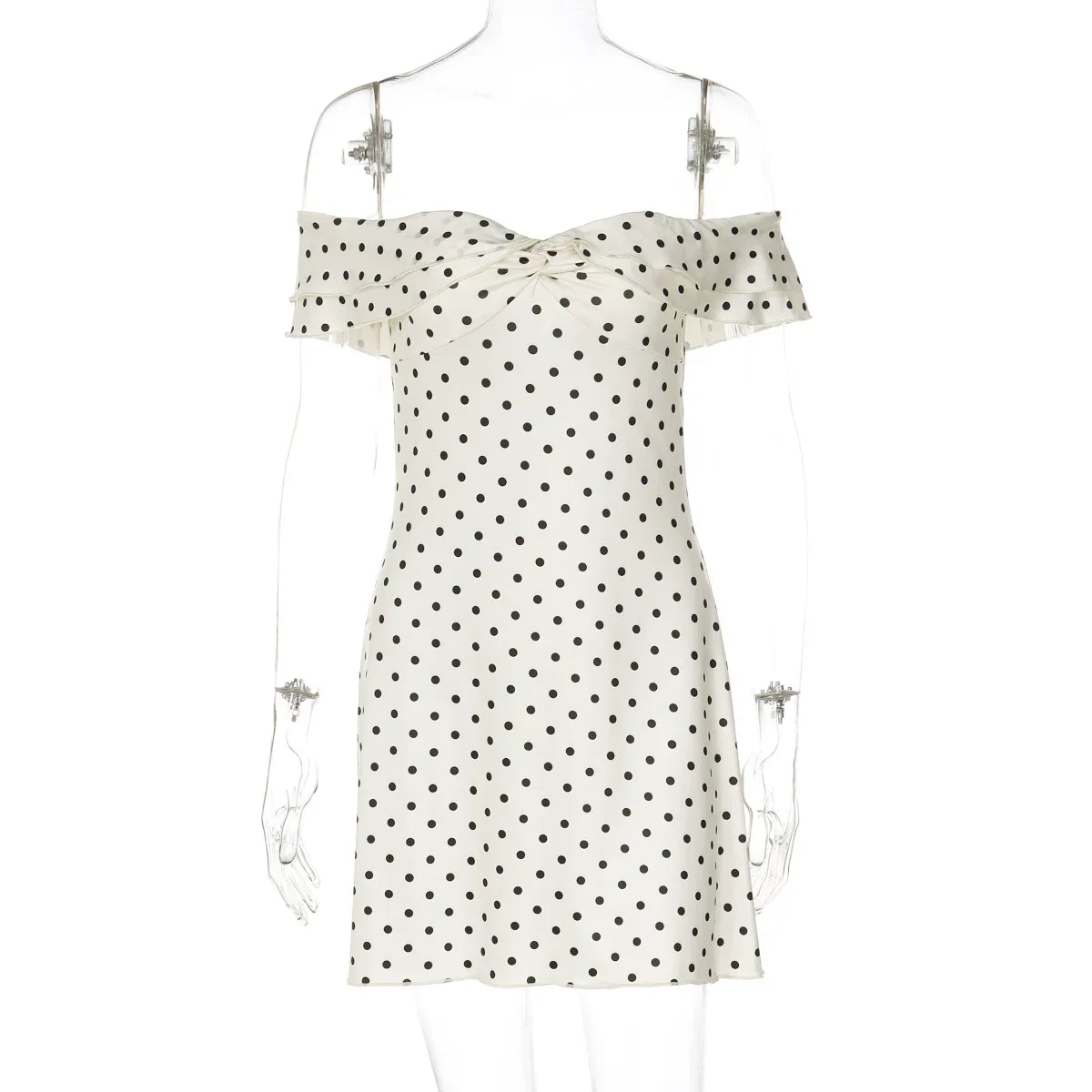 Polka Dot Off-Shoulder Mini Dress