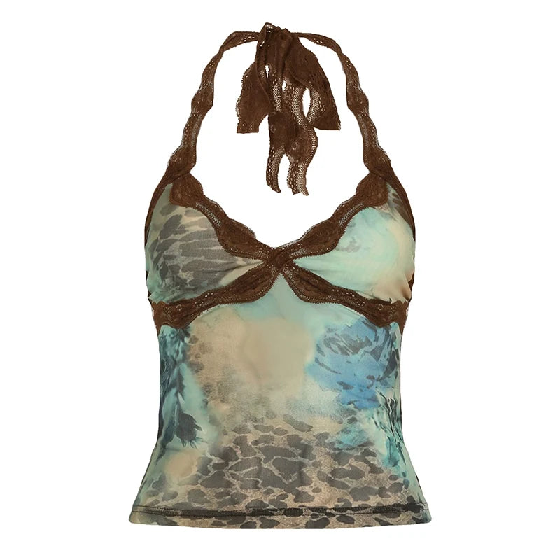 Kori Halter Watercolor Crop Top