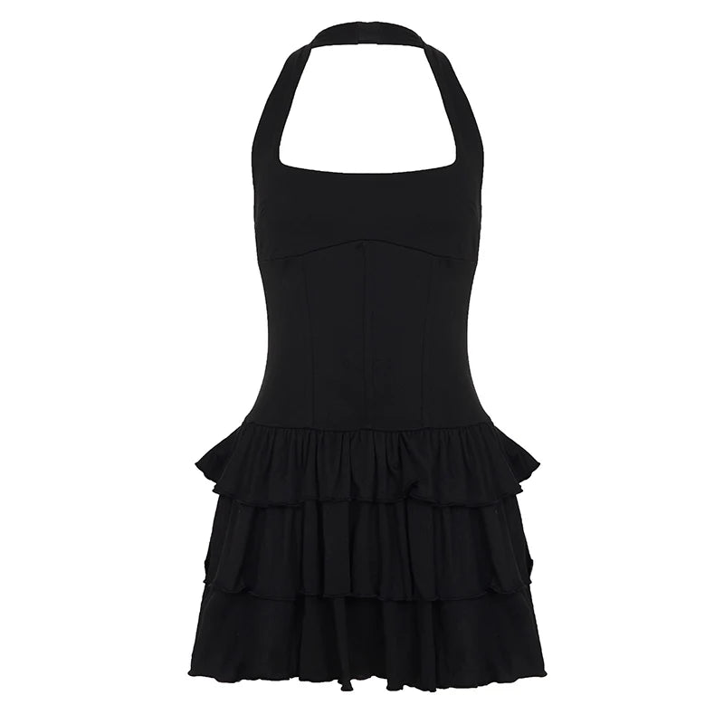 Aziya Halter Pleated Mini Dress