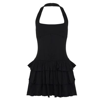 Aziya Halter Pleated Mini Dress
