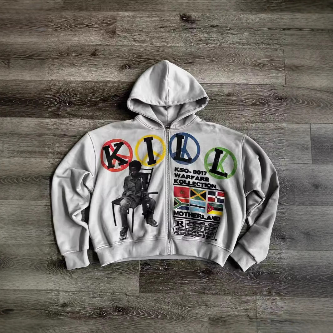 Creative 3D Embossed Loose Fit Hoodie