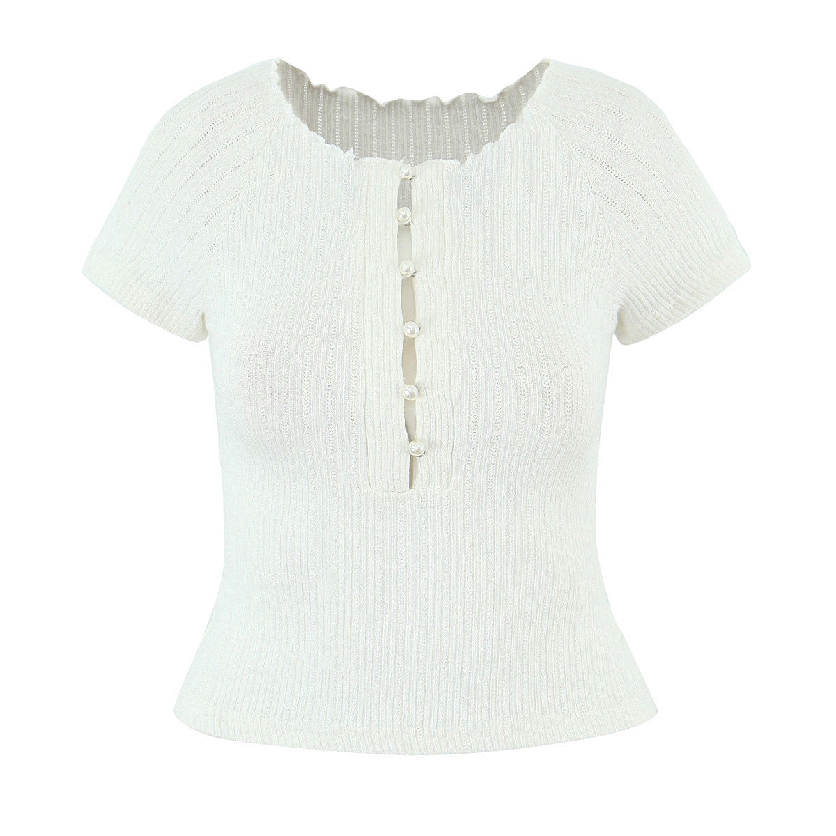 Angelyn Short Sleeve Buttoned Top
