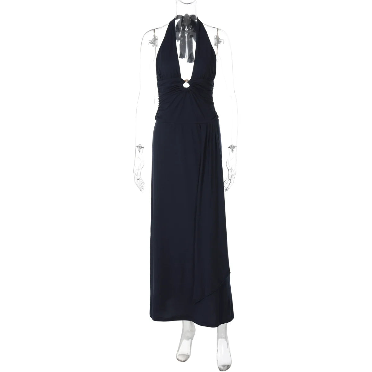 Raelee Halter Ruched Maxi Dress